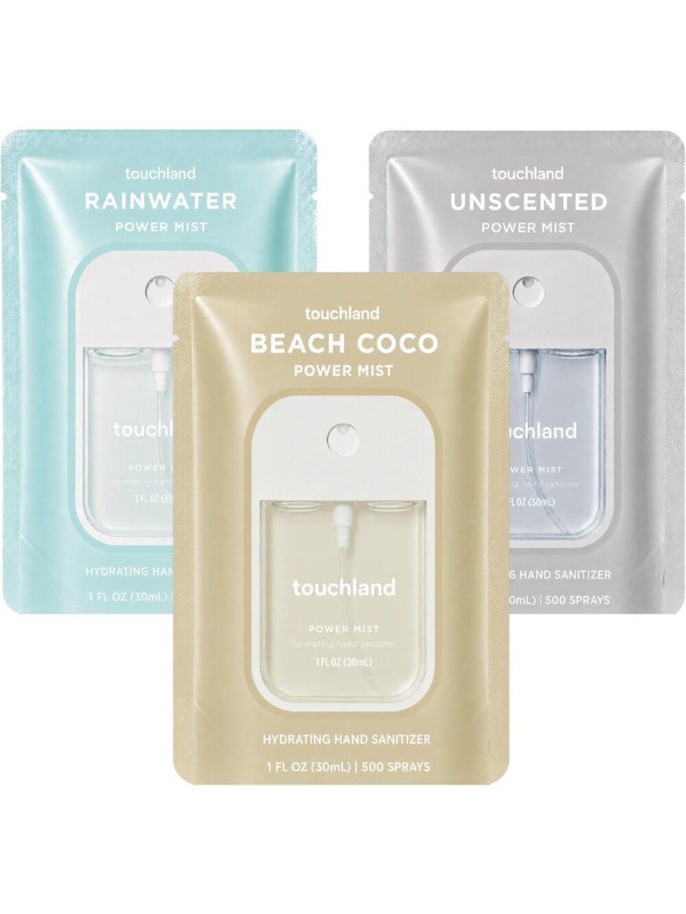 Hydrating Hand Sanitizer Spray Set - Dye Free, Travel Size, Moisturizing Trio